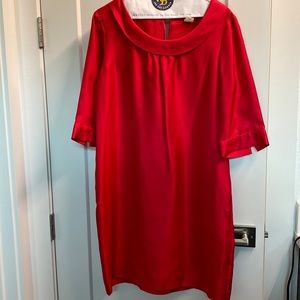 Jcrew Womens Silk Dress Red 100% Silk